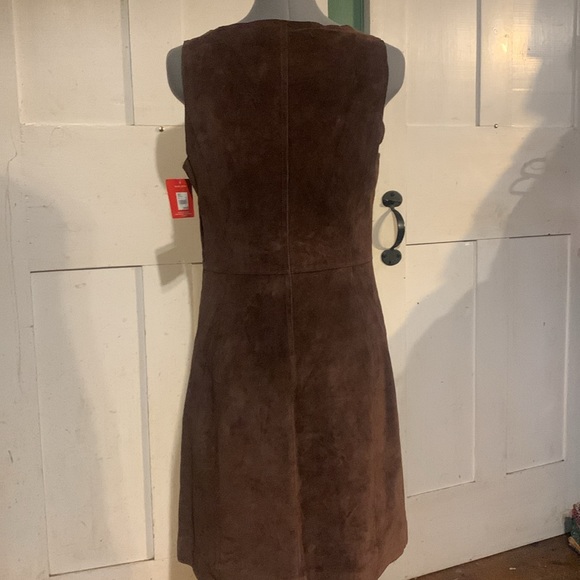 2/$50 NWT Isaac Mizrahi Zip Front Suede Jumper Collegiate Retro Business Rustic - Picture 5 of 13